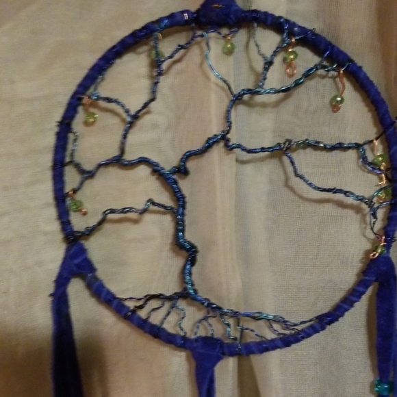 Tree of Life - Blue Wire and Leather - Picture 2 of 4